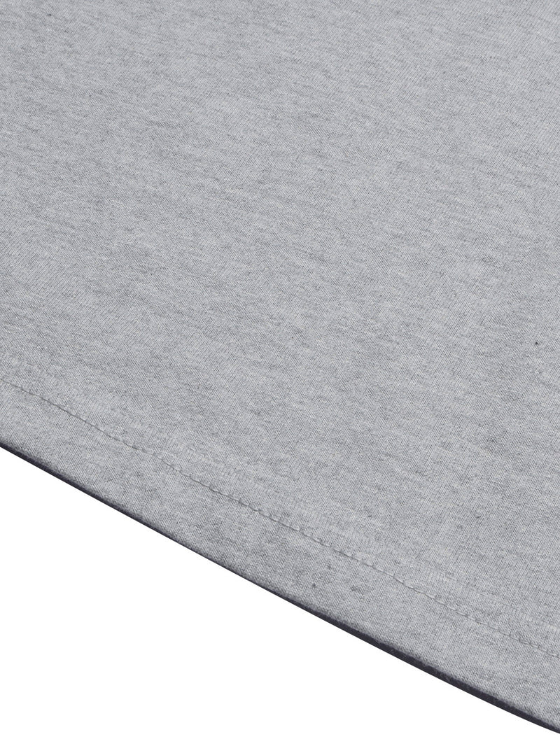 NXT Single Jersey Crew Neck Tee Shirt For Men-Grey Melange-BE13272