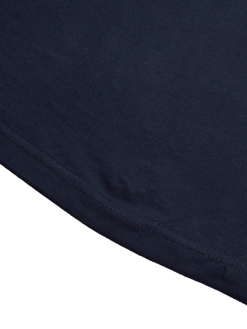 Next Single Jersey Crew Neck Tee Shirt For Men-Navy with Print-BR13267