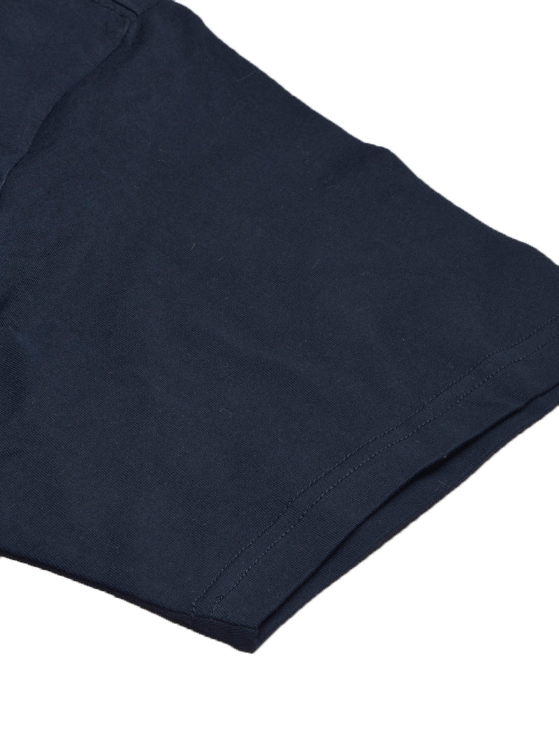 Next Single Jersey Crew Neck Tee Shirt For Men-Navy with Print-BR13267