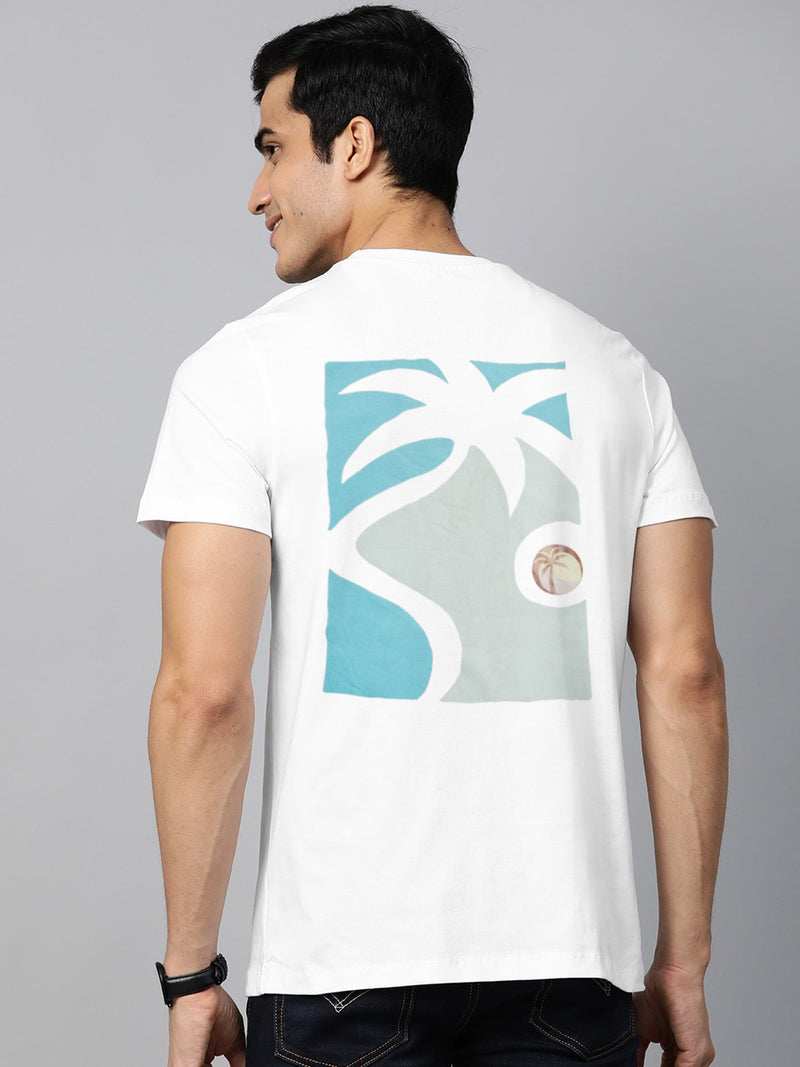 Summer Single Jersey Crew Neck Tee Shirt For Men-White-BE13273