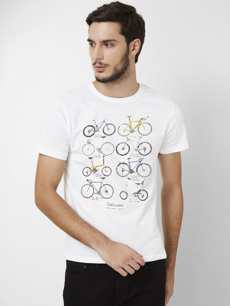 Nxt Single Jersey Crew Neck Tee Shirt For Men-White-BR13275