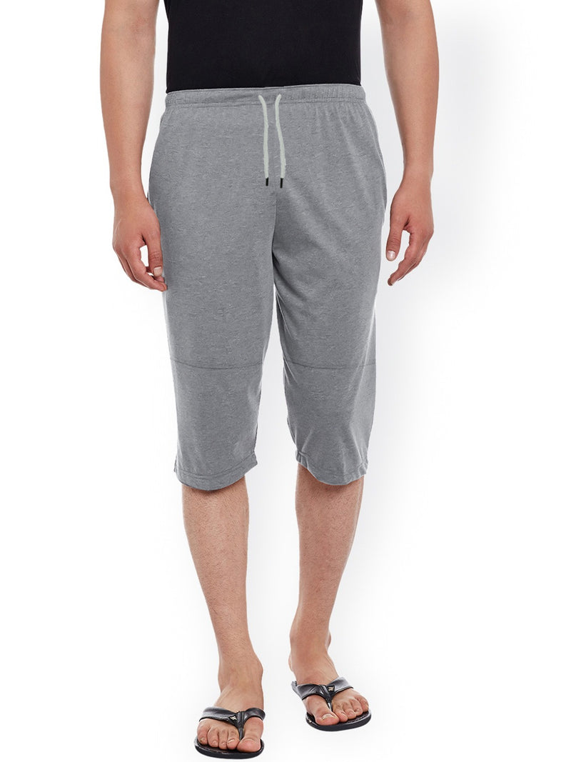 Next Single Jersey Lounge Short For Men-Grey Melange-BR13234