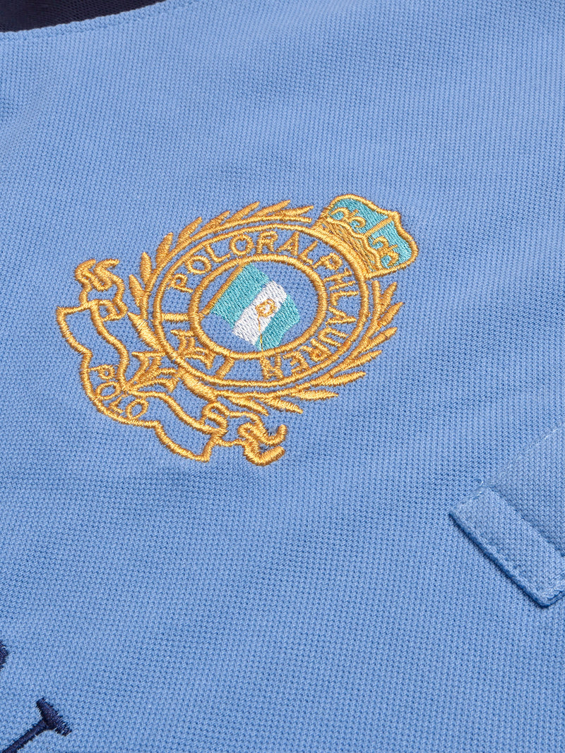 PRL Stylish Pique Summer Polo For Men-Blue with Navy-BR13011
