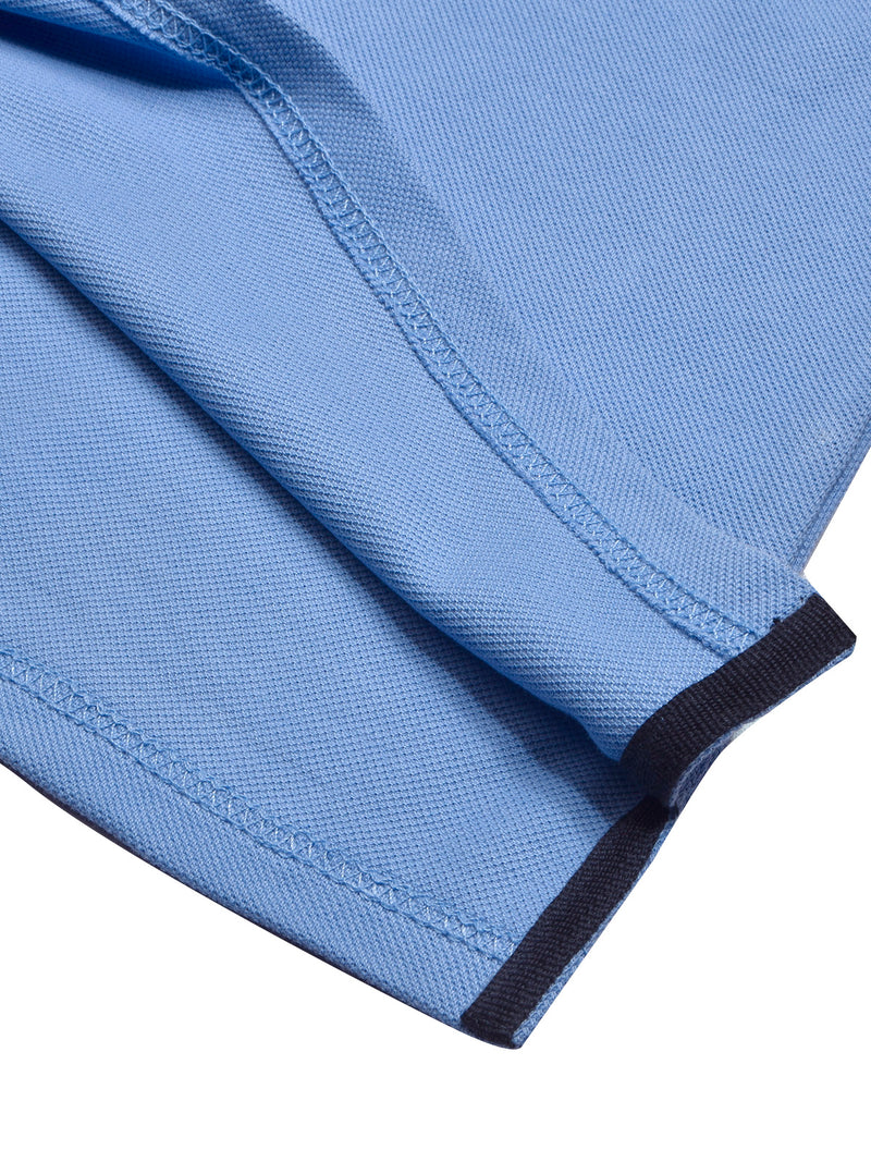 PRL Stylish Pique Summer Polo For Men-Blue with Navy-BR13011