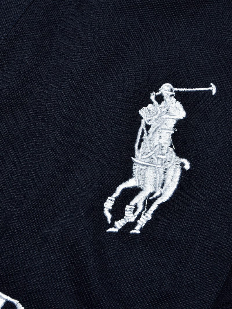 PRL Stylish Pique Summer Polo For Men-Navy with White-BR13006