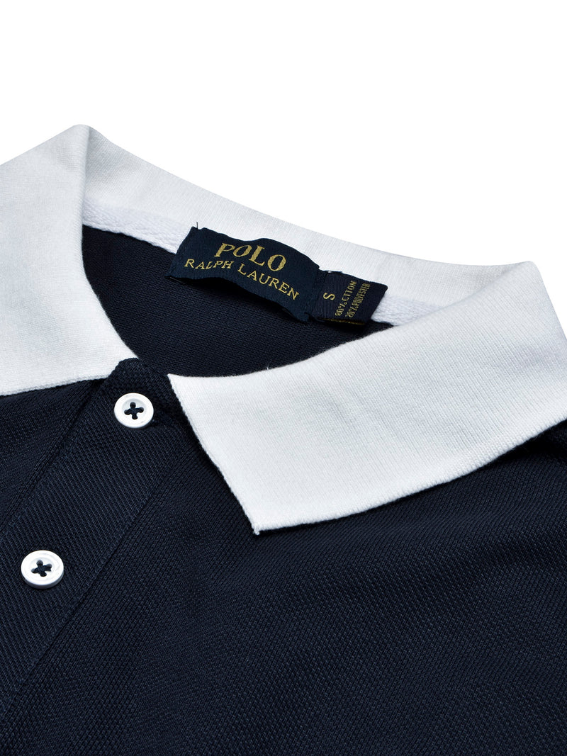 PRL Stylish Pique Summer Polo For Men-Navy with White-BR13086