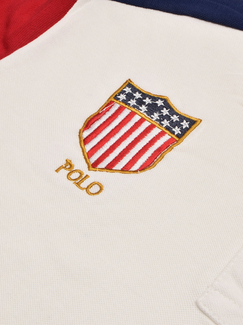PRL Stylish Pique Summer Polo For Men-Off White with Red-BR13009