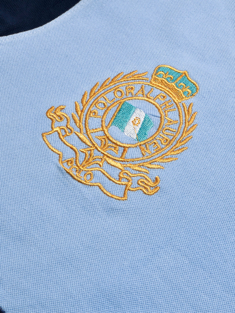 PRL Stylish Pique Summer Polo For Men-Sky with Navy-BR12987