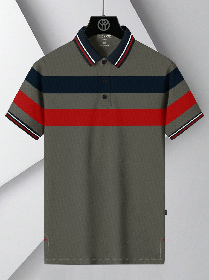 Stylish Spandex Dry Polo Shirt For Men-Black-BE1342/Rt016