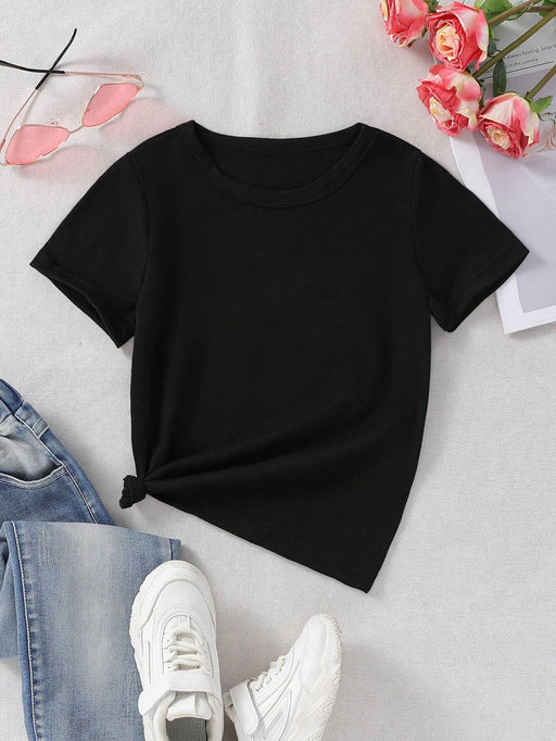 Popular Sport Crew Neck T Shirt For Women-Black-BR13679