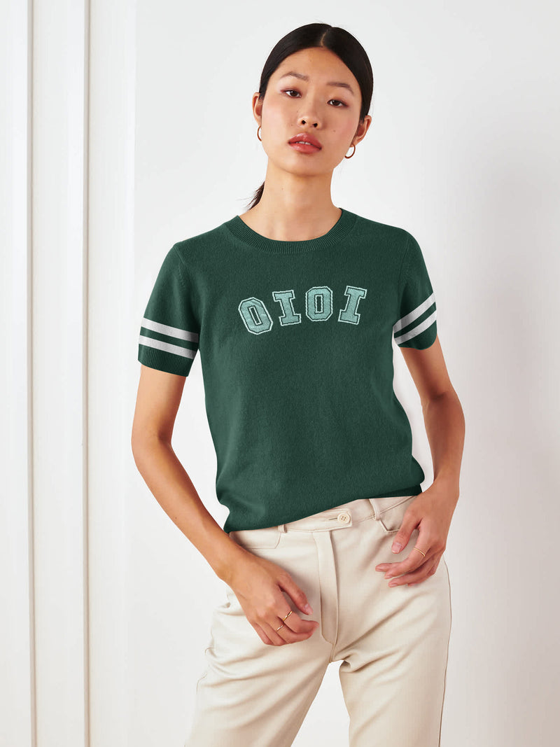 Fashion Half Sleeve Wool Sweater For Women-Green-AZ109