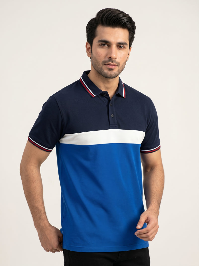 Stylish Spandex Dry Polo Shirt For Men-Black-BE1342/Rt002