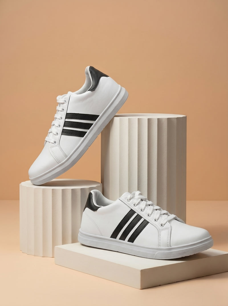 Stylish Sneaker Shoes-White-BE5871