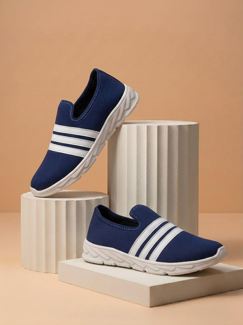 Classic Slip On Jogger Shoes For Men-Blue-BE9702