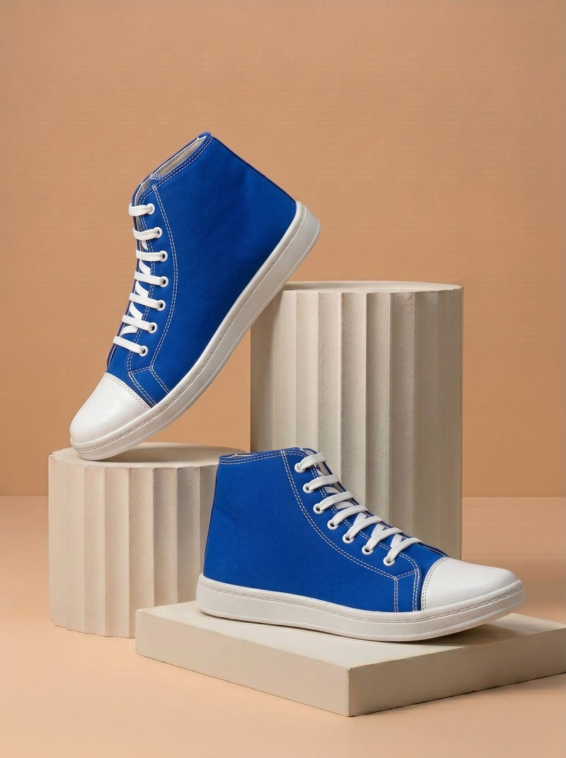 Stylish Long Sneaker Shoes For Men-Blue-BE2288