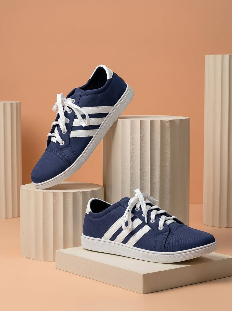Stylish Sneaker Shoes For Men-Blue-BE9184