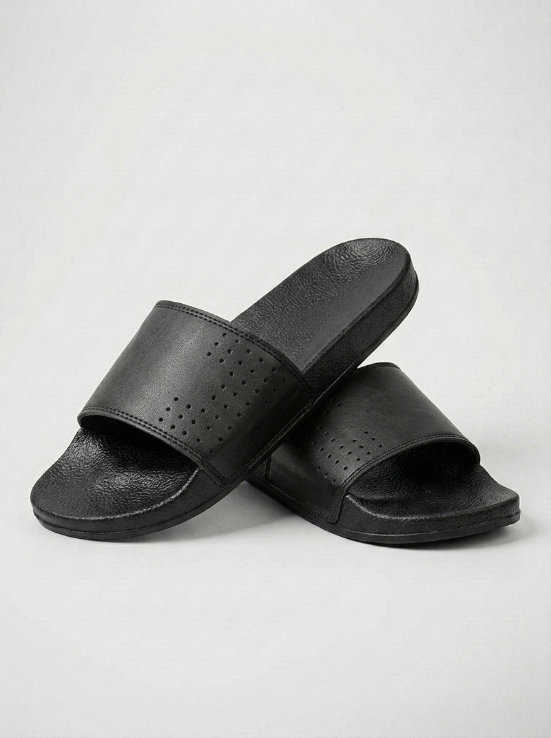 Men's Premium Flip Flop Fashion Slides-Black-BE7162