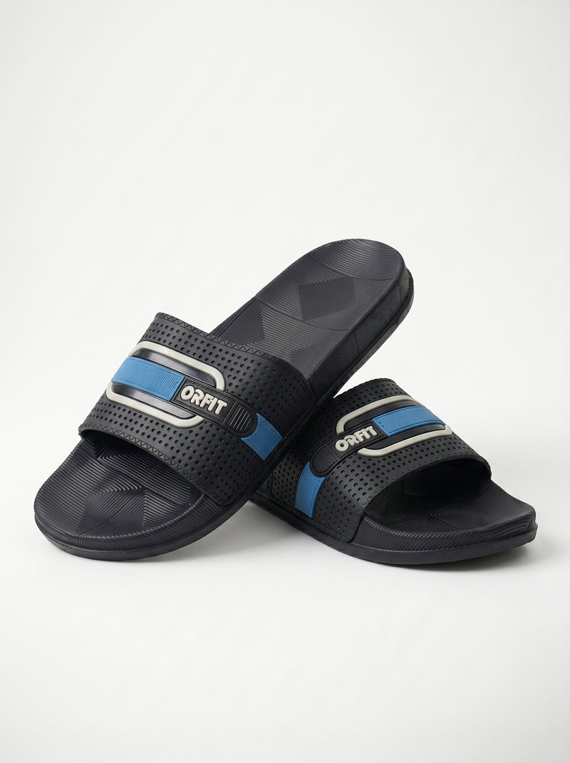 Men's Premium Flip Flop Fashion Slides-Black-BE9835