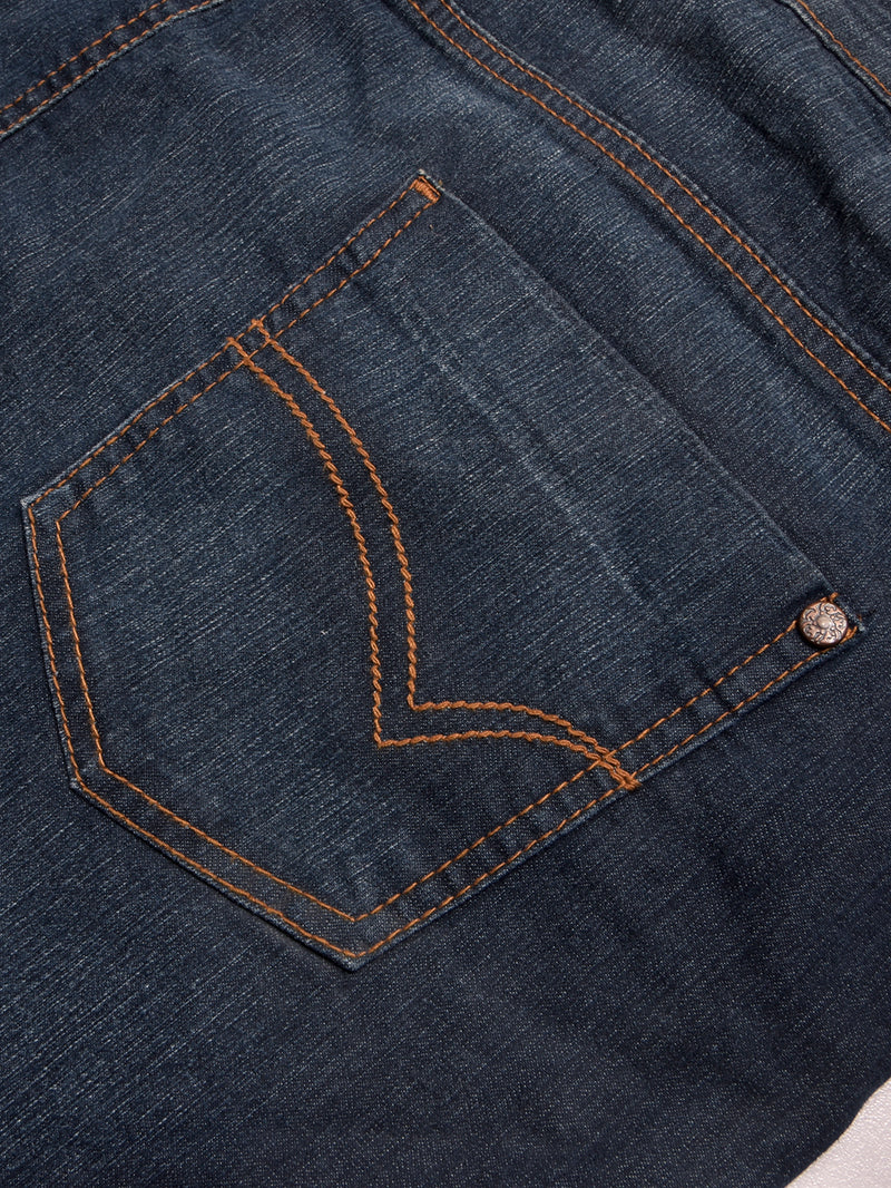 Rogers Denim Skirt For Women-Navy Faded-BR13525