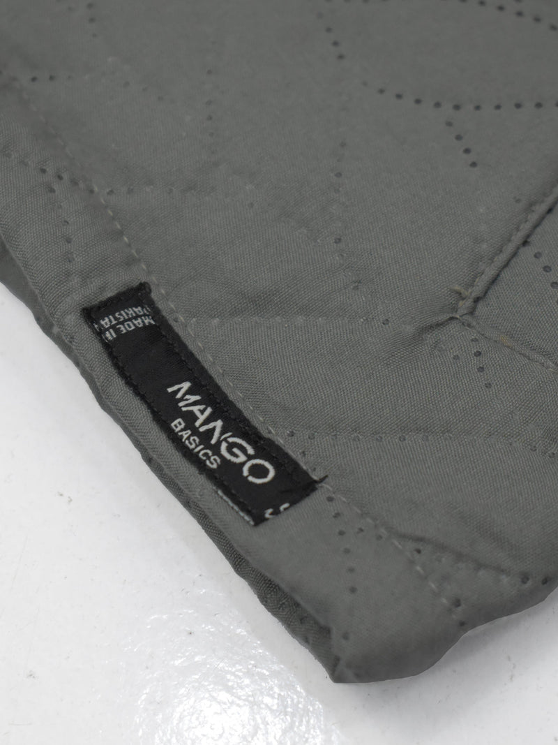 Mango Quilted Zipper Mock Neck Jacket For Kids-Dark Grey-BR938
