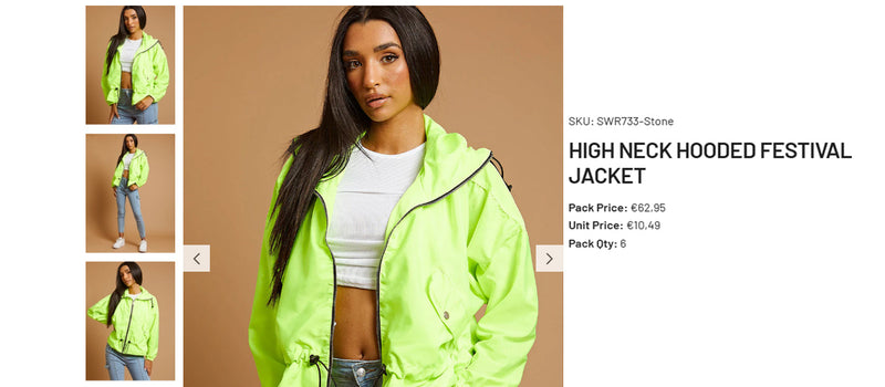 High Neck Hooded Festival Jacket For Ladies-Neon Green-RT2547