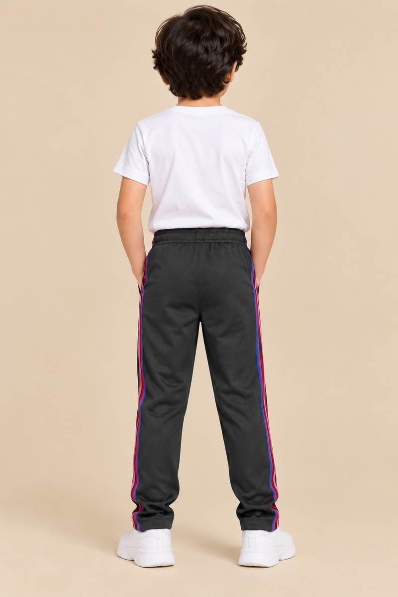 Premium Jogger Both Trouser For Kids- Black- MU09