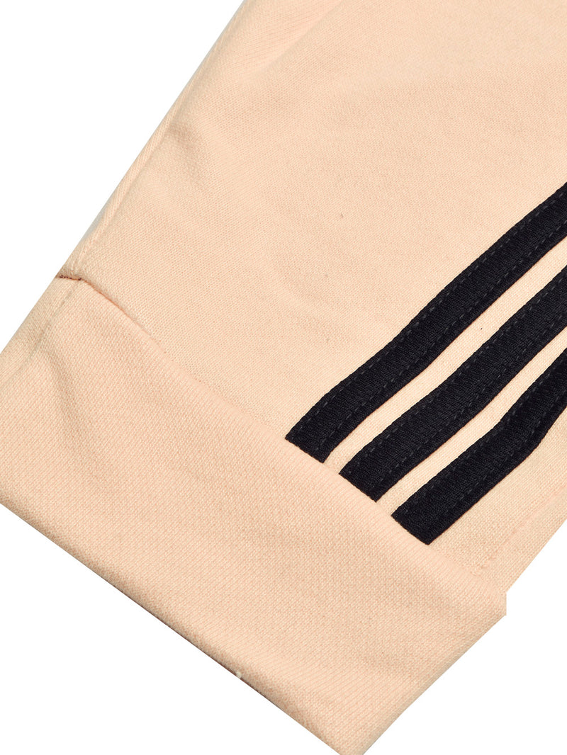 Summer Jersey Terry Slim Fit Short For Kids-Skin with Black Stripes-BR13225