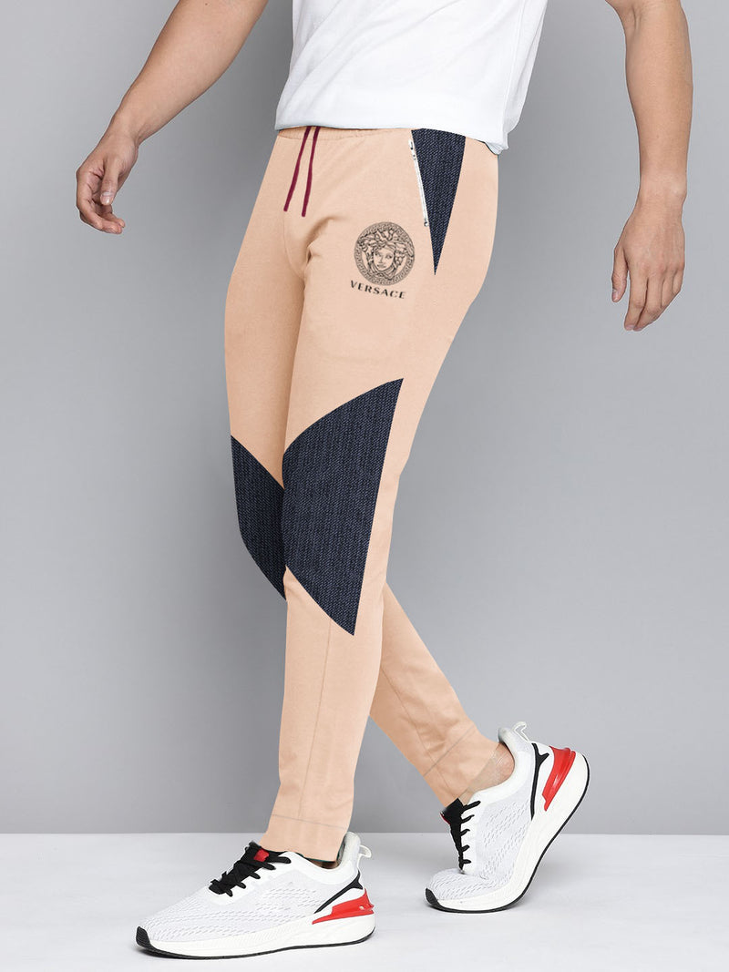 VERSACE Terry Fleece Jogger Sweatpant For Men-Light Peach-BR14605