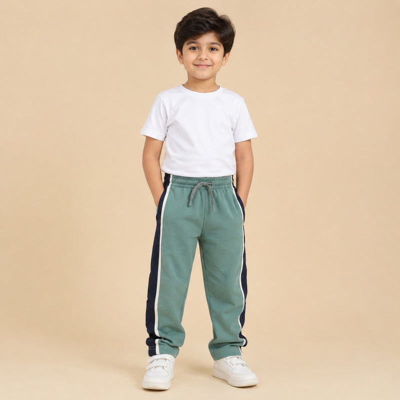 Premium Boys Trouser-Burnt Orange with Navy-T10