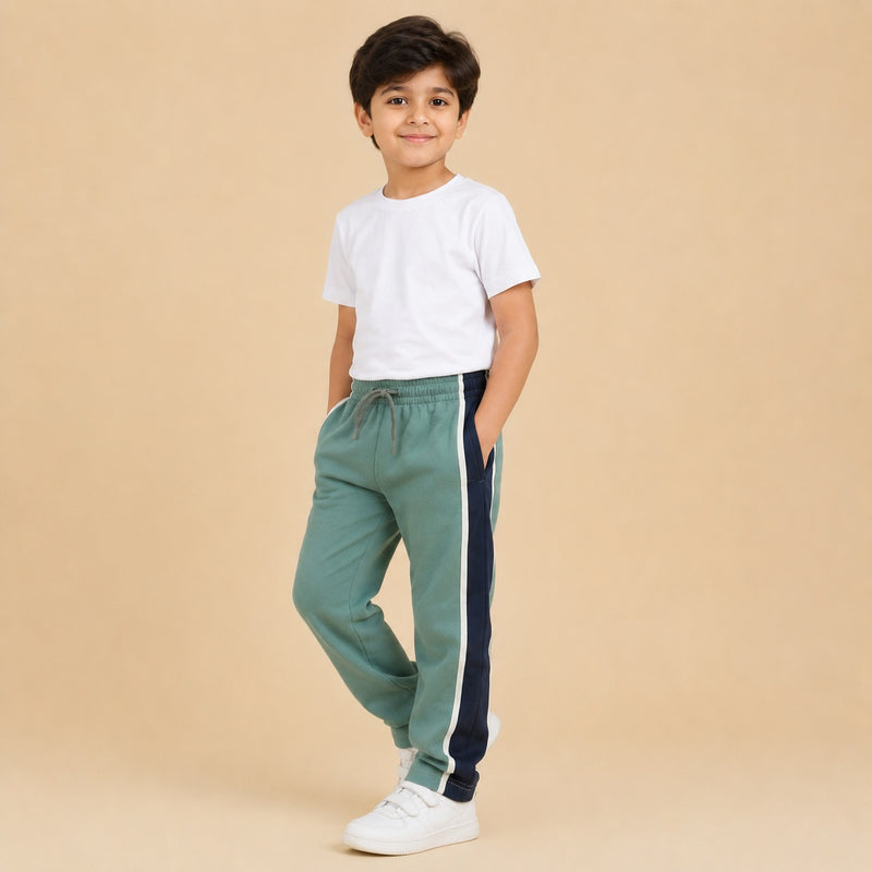 Premium Boys Trouser-Burnt Orange with Navy-T10