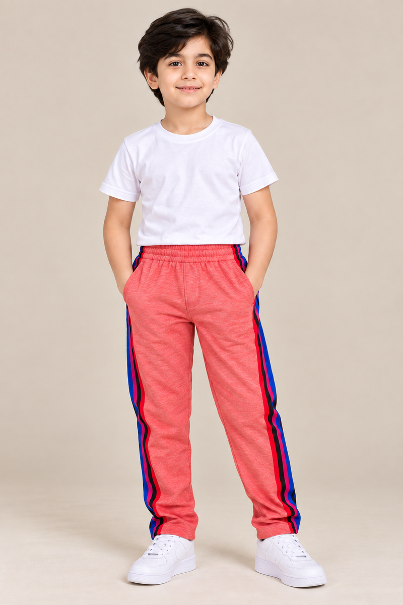 Premium Jogger Both Trouser For Kids- Coral Salmon- MU11