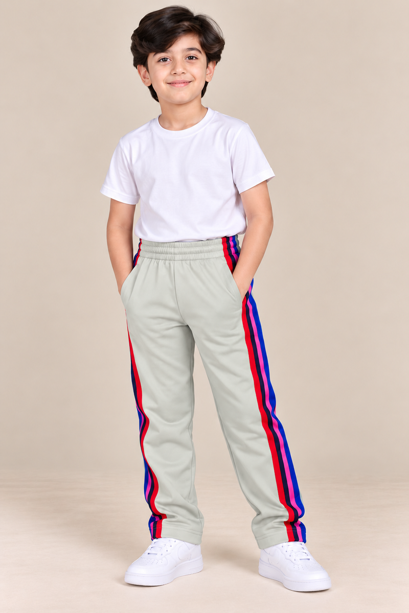 Premium Jogger Both Trouser For Kids- Pearl Grey - MU05