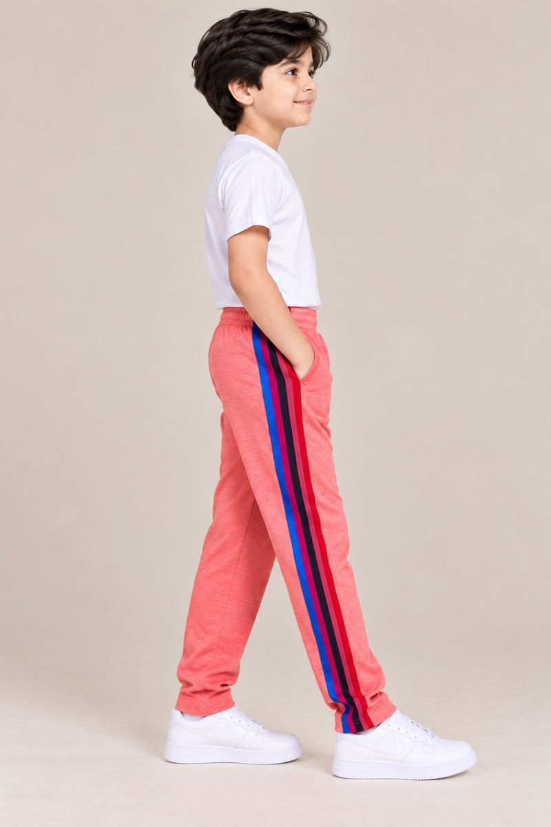 Premium Jogger Both Trouser For Kids- Coral Salmon- MU11