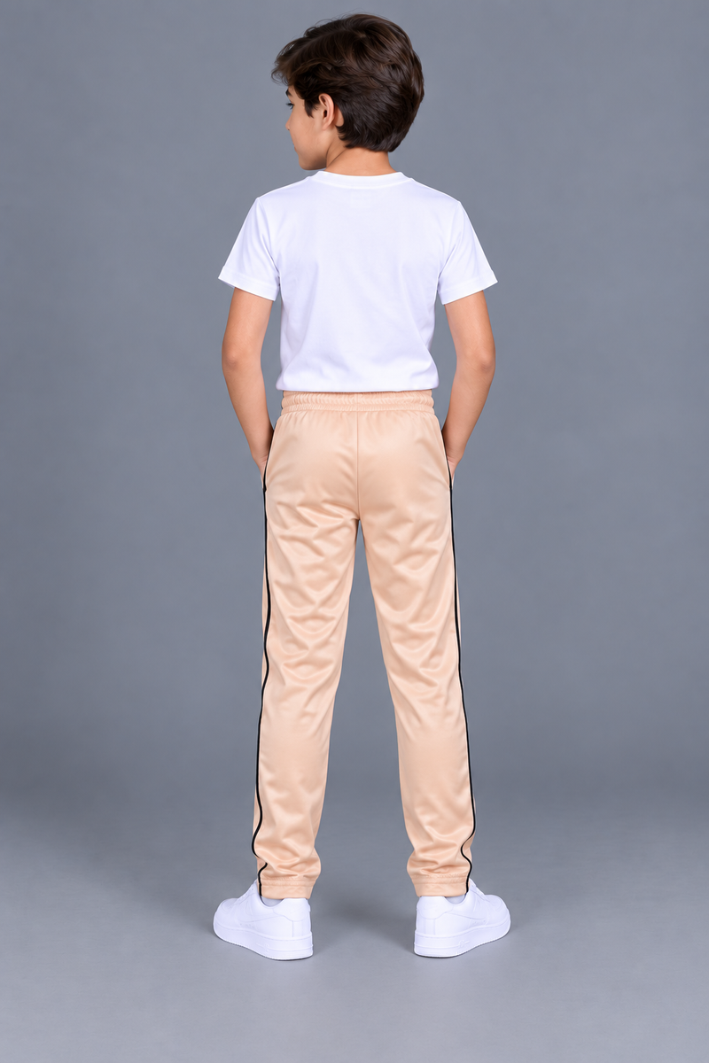 Premium Jogger Both Trouser For Kids- Light Peach - MU03