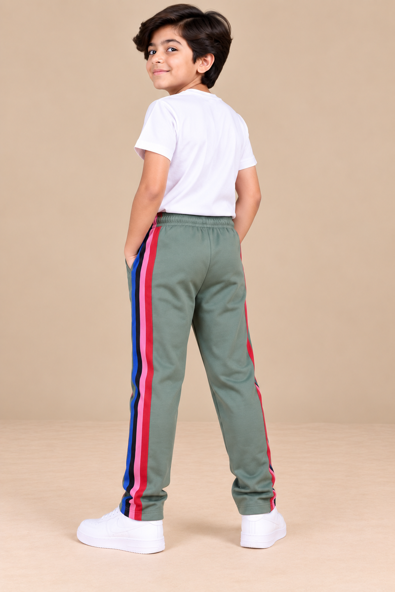 Premium Jogger Both Trouser For Kids- Sage Green- MU12
