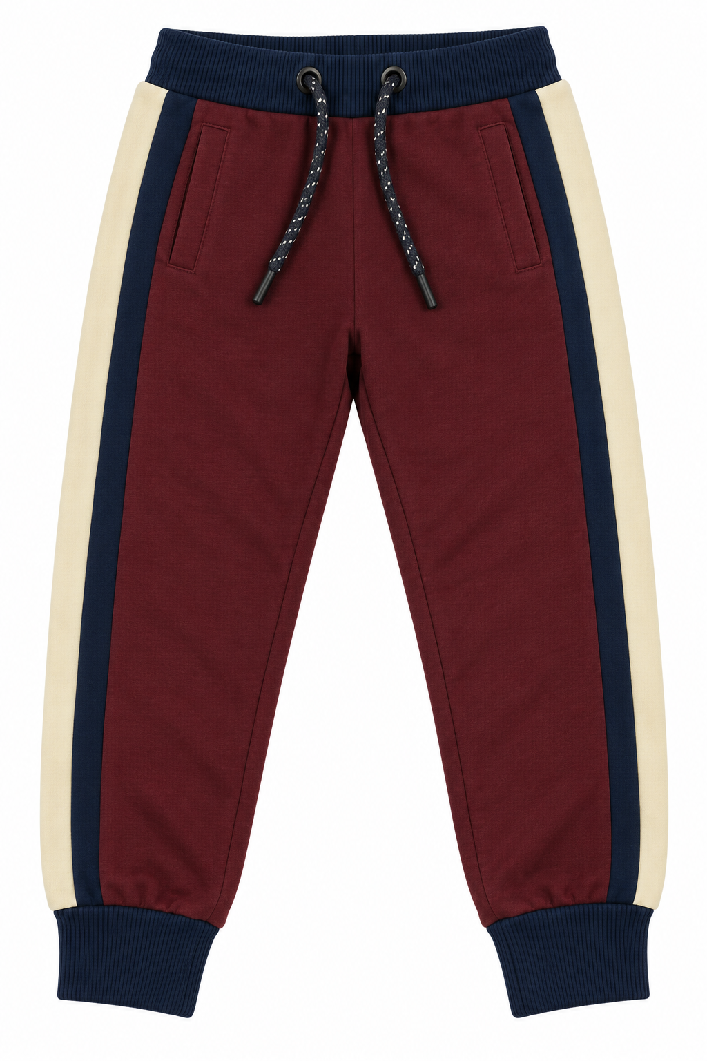 Kids Stylish Plum Purple Color Block Jogger Trouser-Plum Purple-MU64 ...