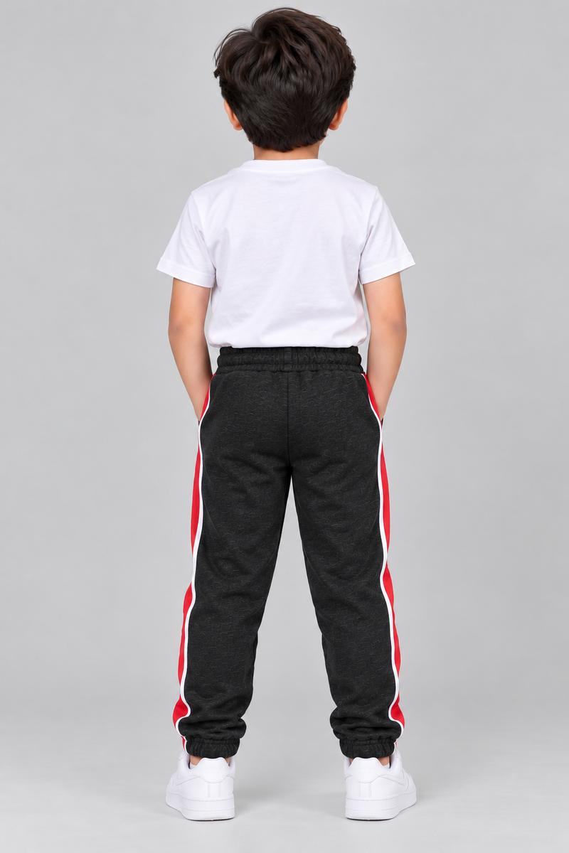 Premium Jogger Both Trouser For Kids-Charcoal Black- MU20