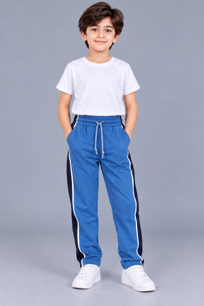 Premium Jogger Both Trouser For Kids-Bright Royal Blue - MU24