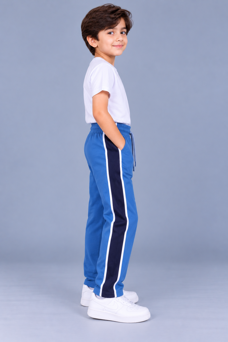 Premium Jogger Both Trouser For Kids-Bright Royal Blue - MU24
