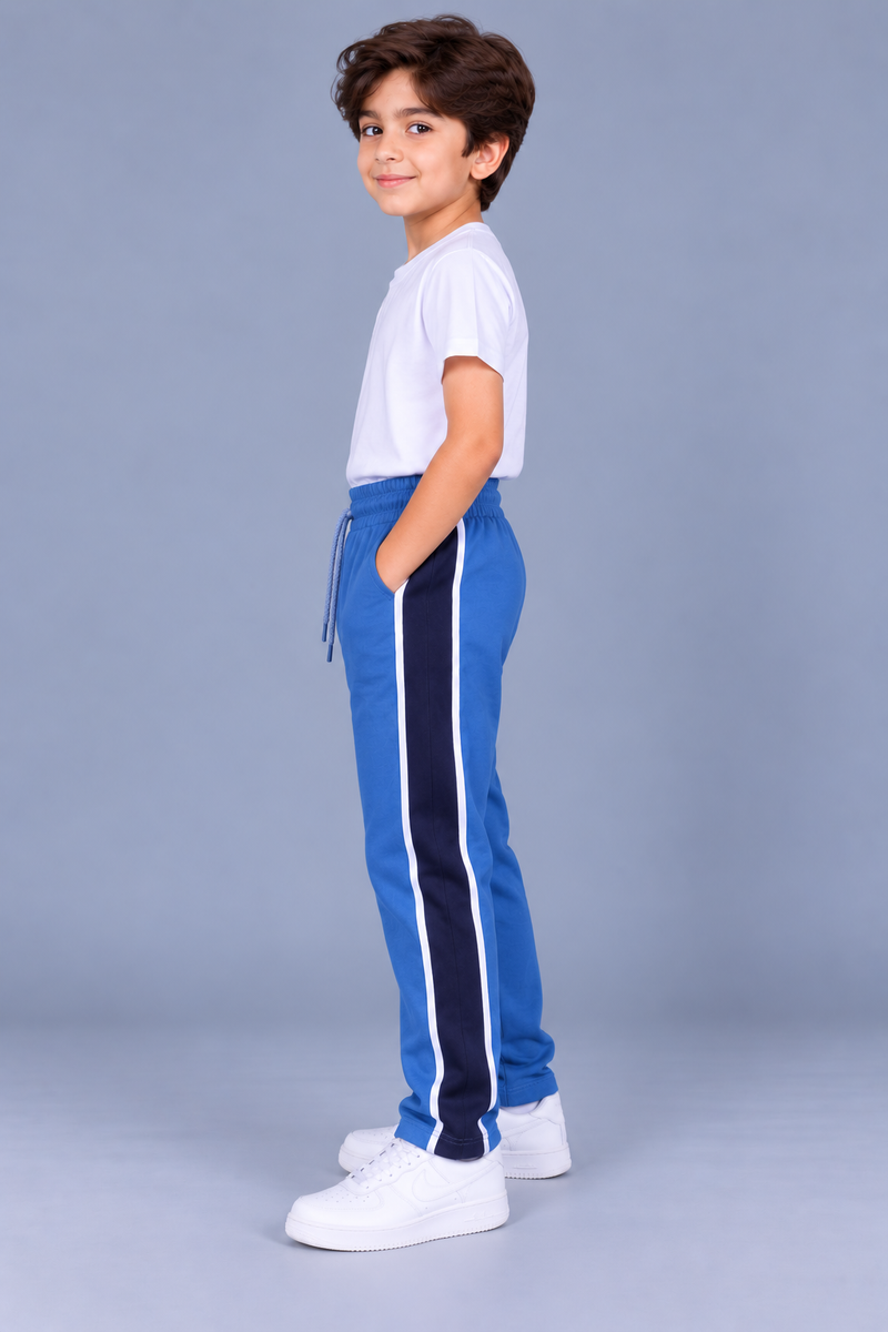 Premium Jogger Both Trouser For Kids-Bright Royal Blue - MU24