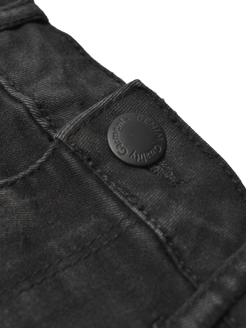 Camaieu Denim Skirt For Girls-Black Faded-BR13527
