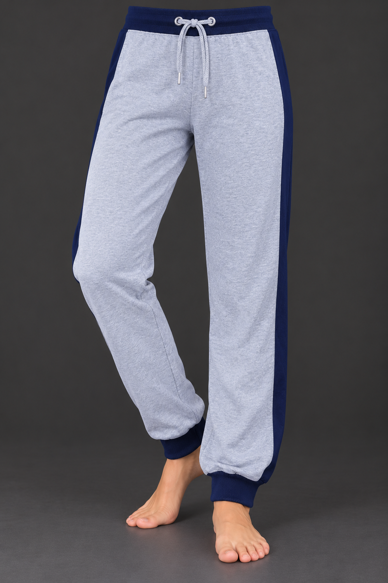Men’s Grey & Navy Causal Jogger Trousers – Premium Winter Wear-MU414