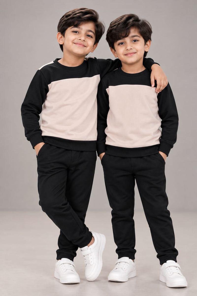 Kid's long sleeve spandex tee-pink with black T-shirt  kls50