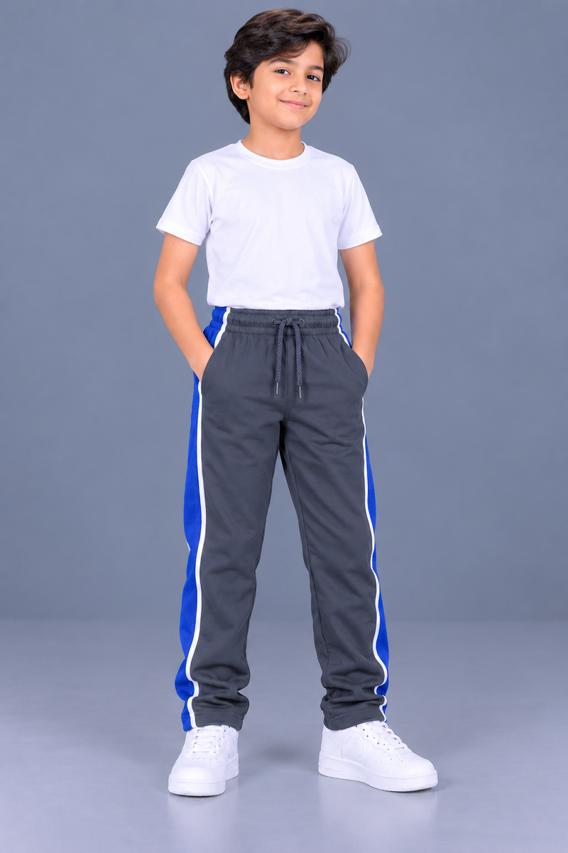 Premium Jogger Both Trouser For Kids-Charcoal Grey - MU27