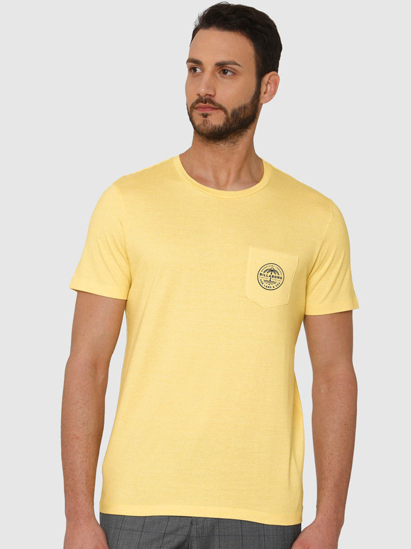 BB Single Jersey Crew Neck Tee Shirt For Men-Yellow-RT794