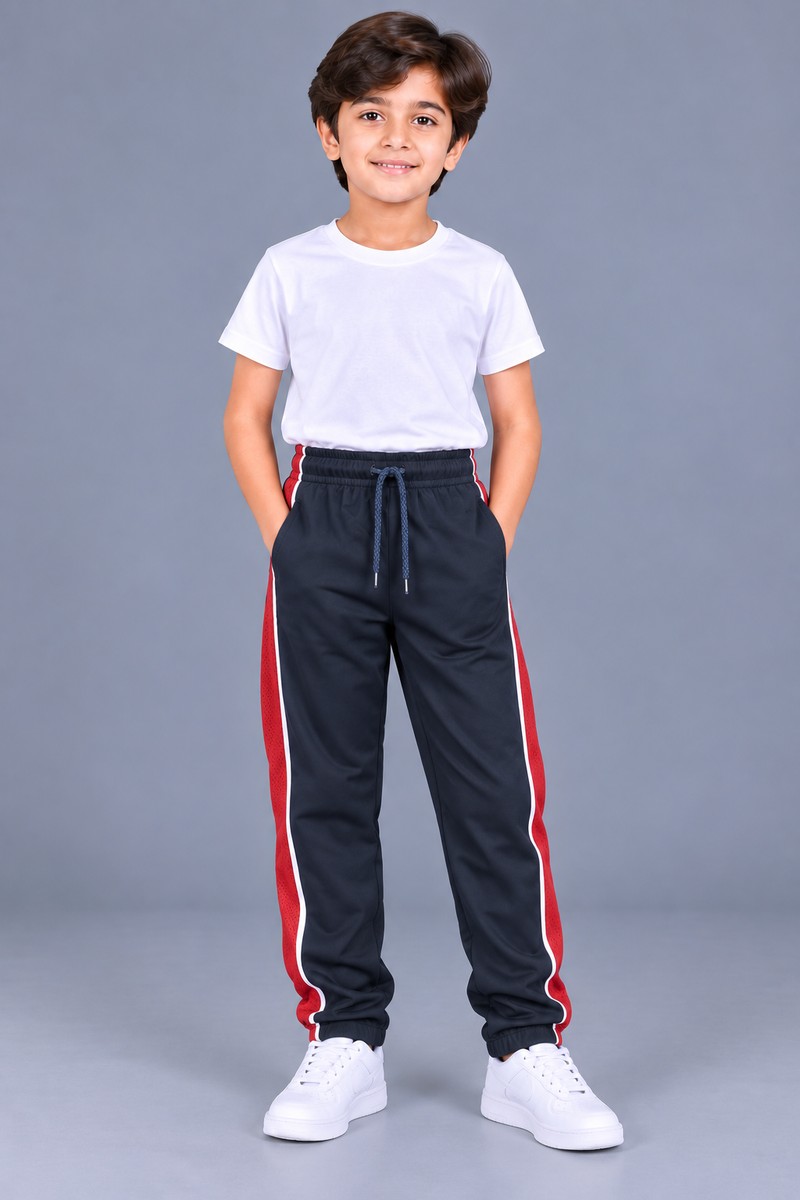 Premium Jogger Both Trouser For Kids-Navy Blue - MU26