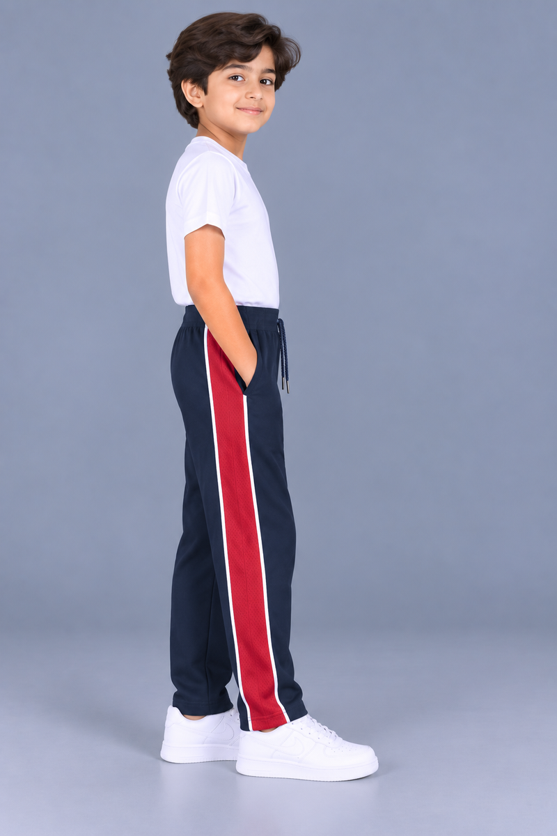 Premium Jogger Both Trouser For Kids-Navy Blue - MU26