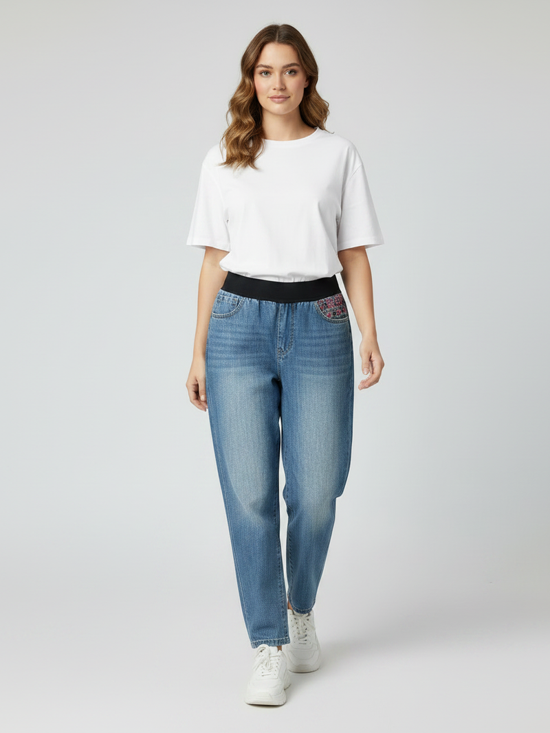 Stylish Regular Fit Pent Trouser For Ladies-Blue Faded-SPT04