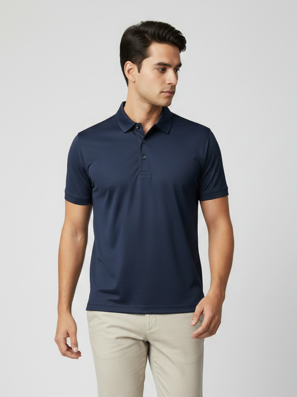 Rawgear Summer Dry Fit Polo Shirt For Men-Dark Navy-BE5149