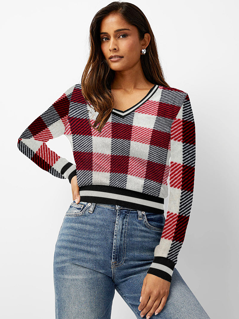 Fashion Long Sleeve  wool Sweat For Women-All Over Print-AZ123